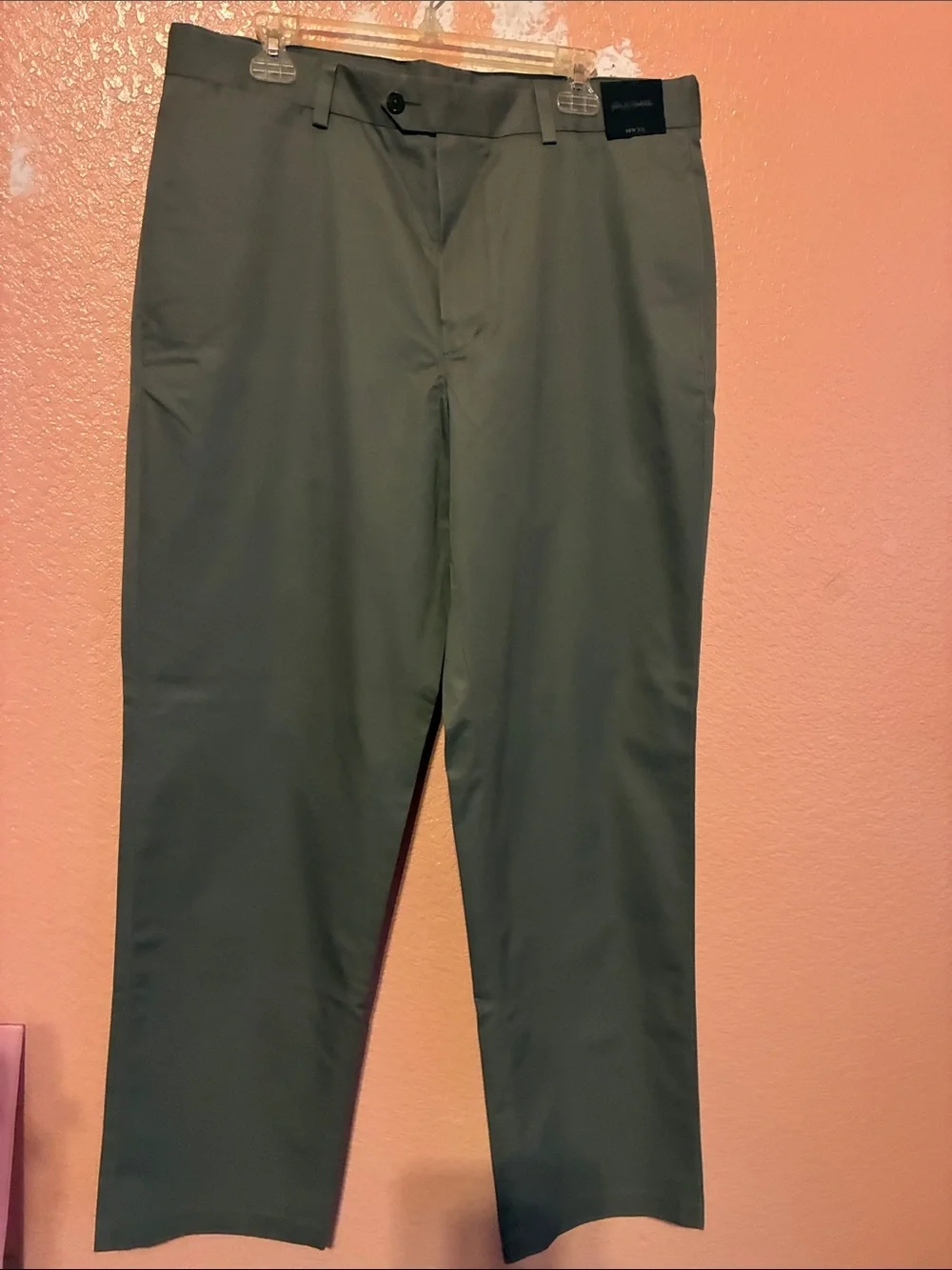 John W. Nordstrom Men's Wide-Leg Casual Pants — Olives Green